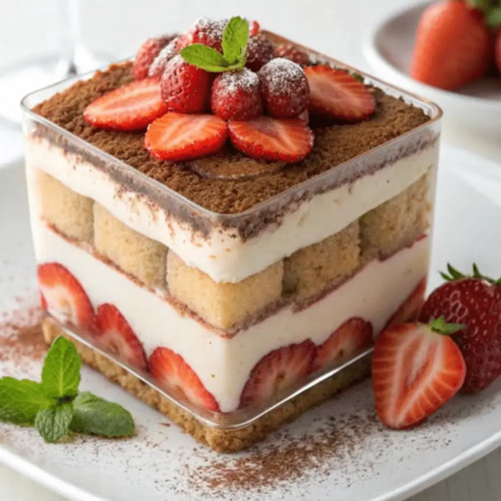 Strawberry Tiramisu (No Oven)