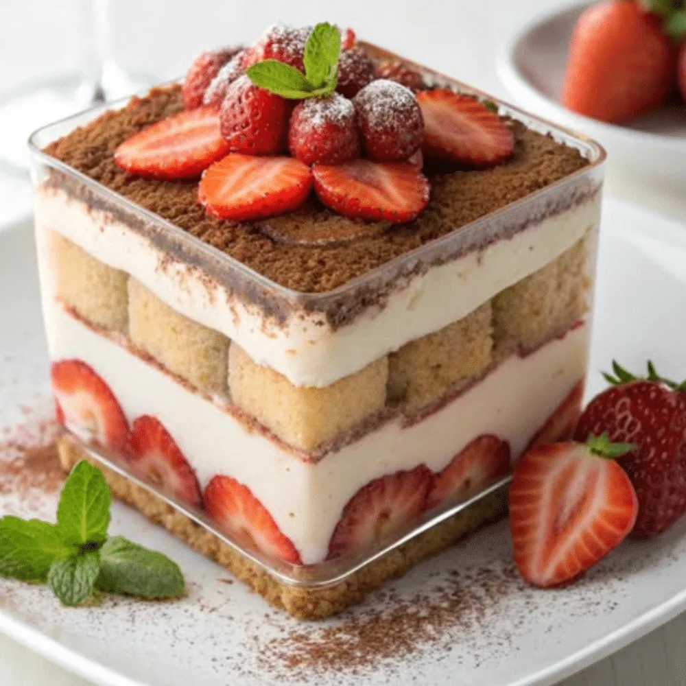 Strawberry Tiramisu (No Oven)
