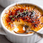 Sweet Heat Elegance: Goat Cheese Crème Brûlée with Hot Honey