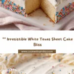 White Texas Sheet Cake Recipe