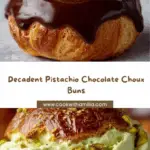 Pistachio Chocolate Choux Buns Recipe