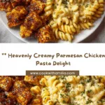 Creamy Parmesan Chicken Twisted Pasta in Garlic Alfredo Recipe