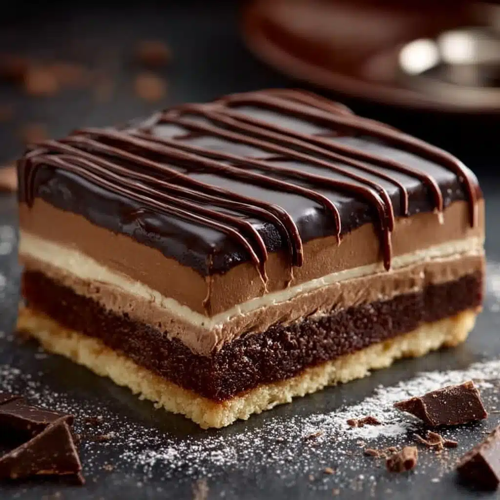 Triple Chocolate Layer Bars Recipe