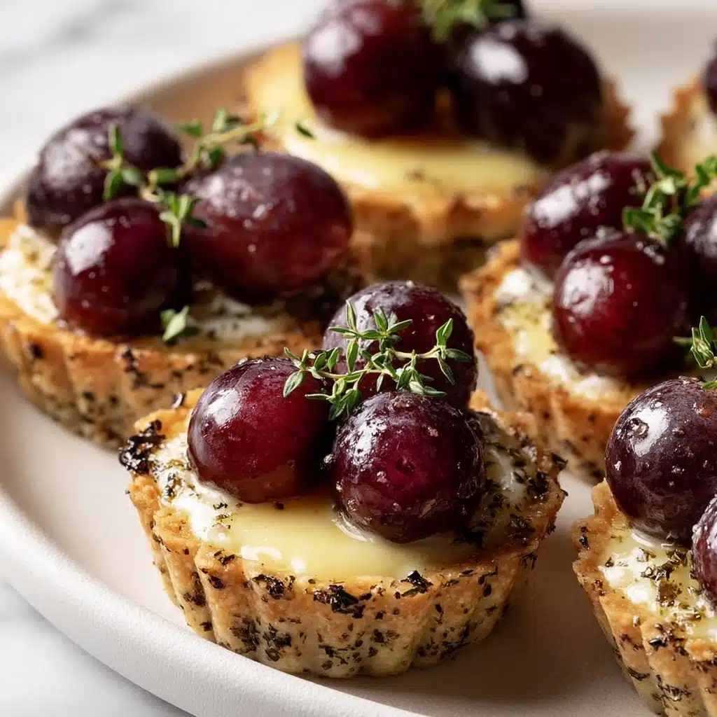 Roasted Grape & Thyme Tartlets with Goat Cheese Custard Recipe