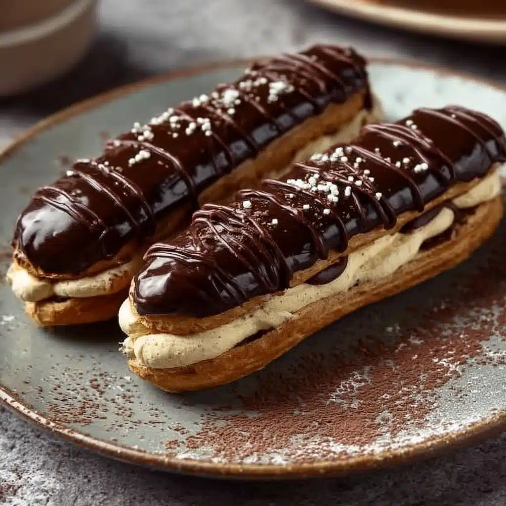 Mocha Éclairs with Coffee Cream & Chocolate Ganache Recipe