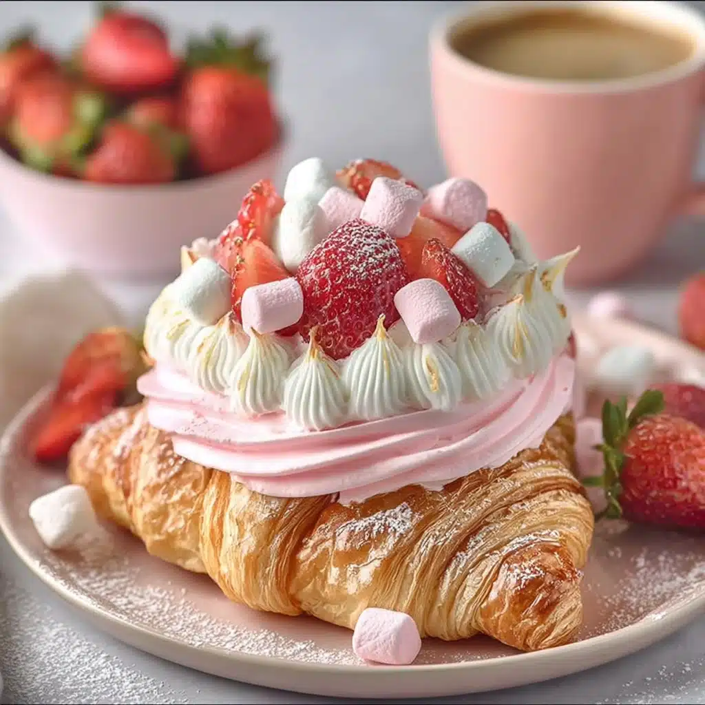 Strawberry Marshmallow Cream Croissant Recipe