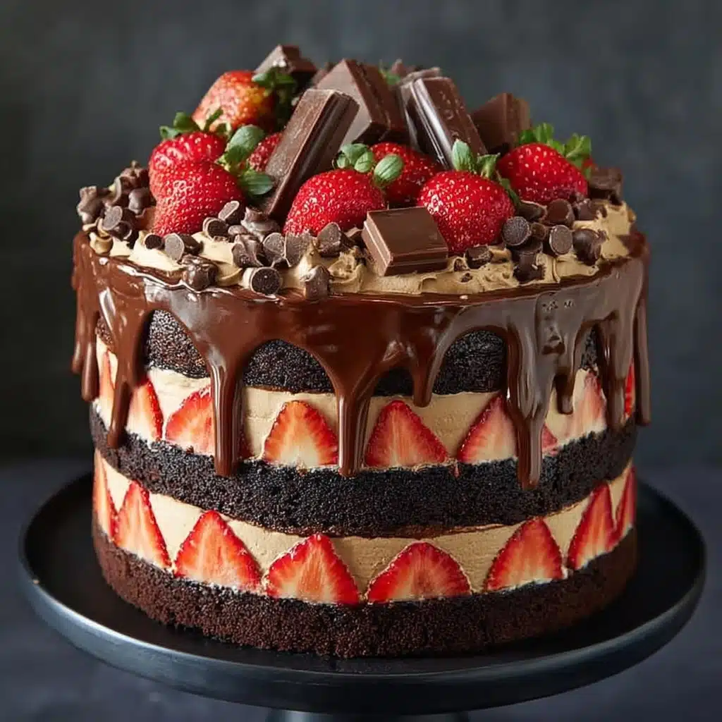 Chocolate Strawberry Drip Cake Recipe