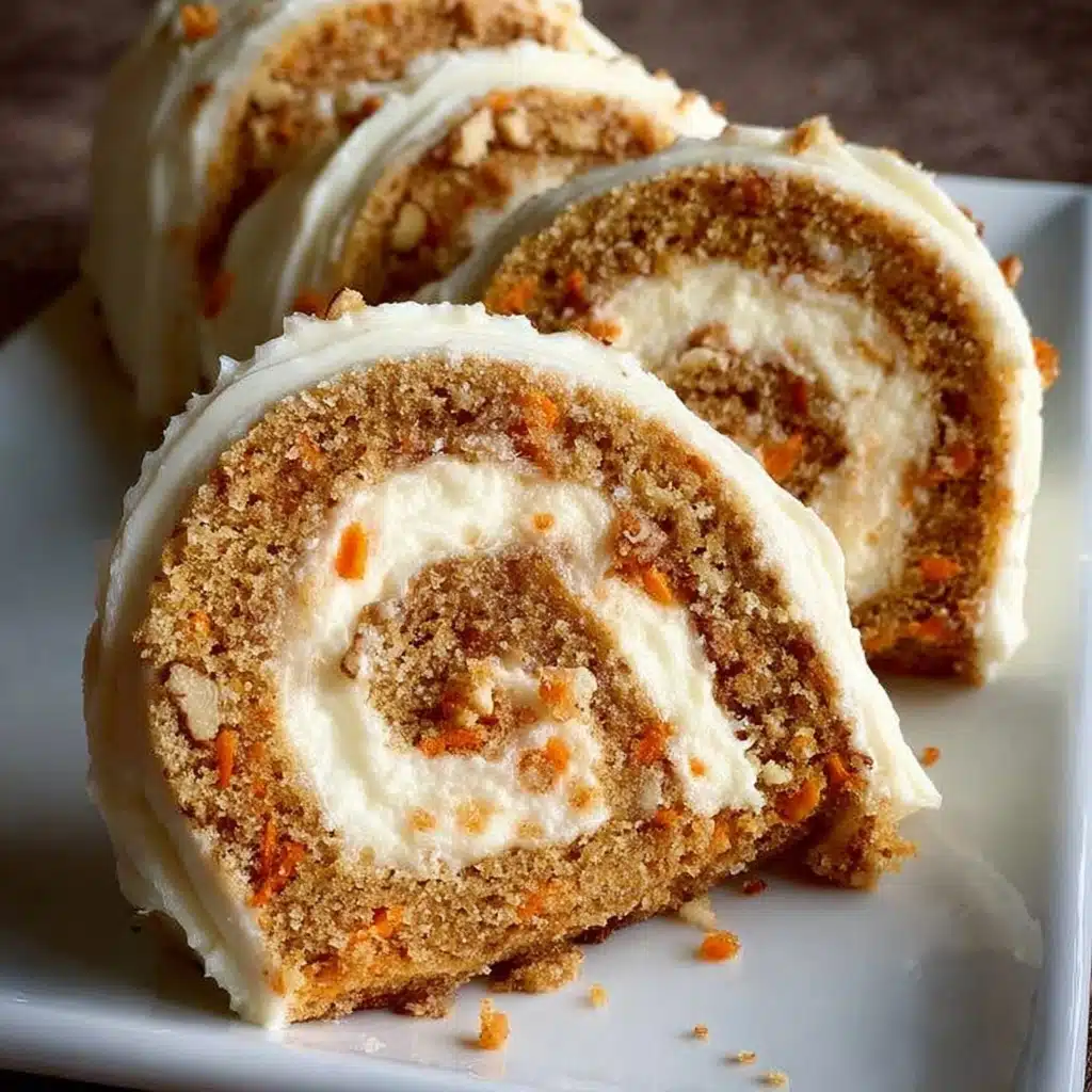 Carrot Cake Roll with Cream Cheese Frosting Filling Recipe