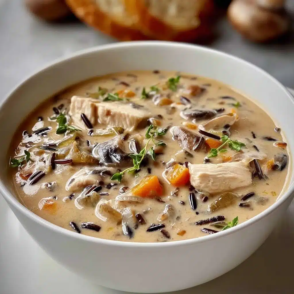 Creamy Mushroom Chicken and Wild Rice Soup Recipe