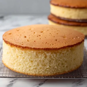Fluffy and Soft Vanilla Sponge Cake Recipe