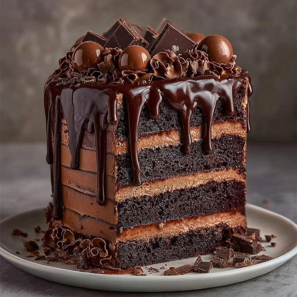 Double Chocolate Fudge Layer Cake Recipe