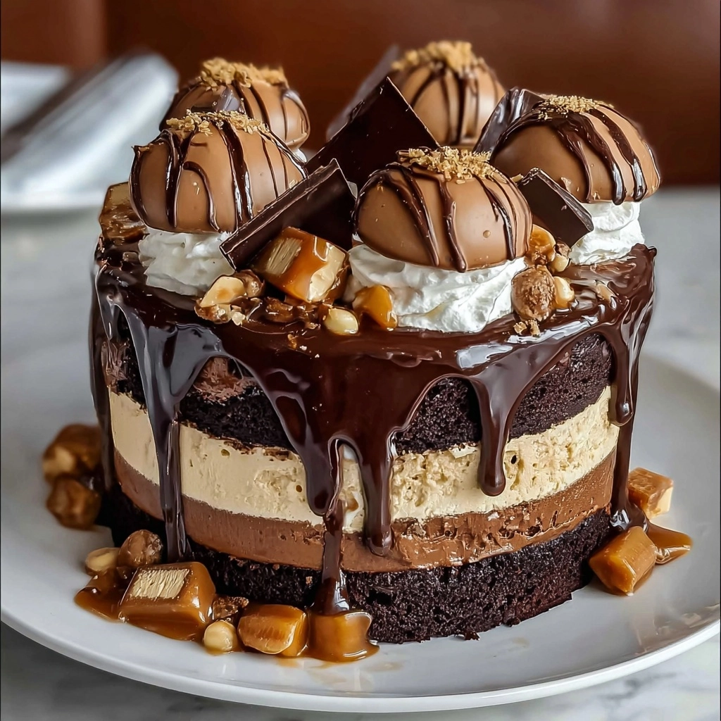 Decadent Chocolate Peanut Butter Cheesecake Recipe 3 Decadent Chocolate Peanut Butter Cheesecake Recipe - Recipe Image