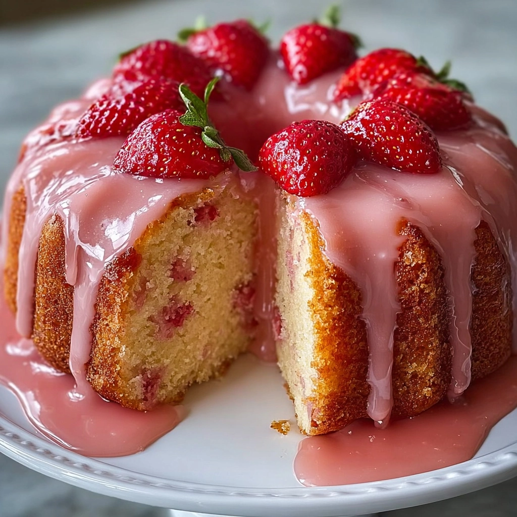 Strawberry Pound Cake with Strawberry Glaze Recipe 3 Strawberry Pound Cake with Strawberry Glaze Recipe - Recipe Image