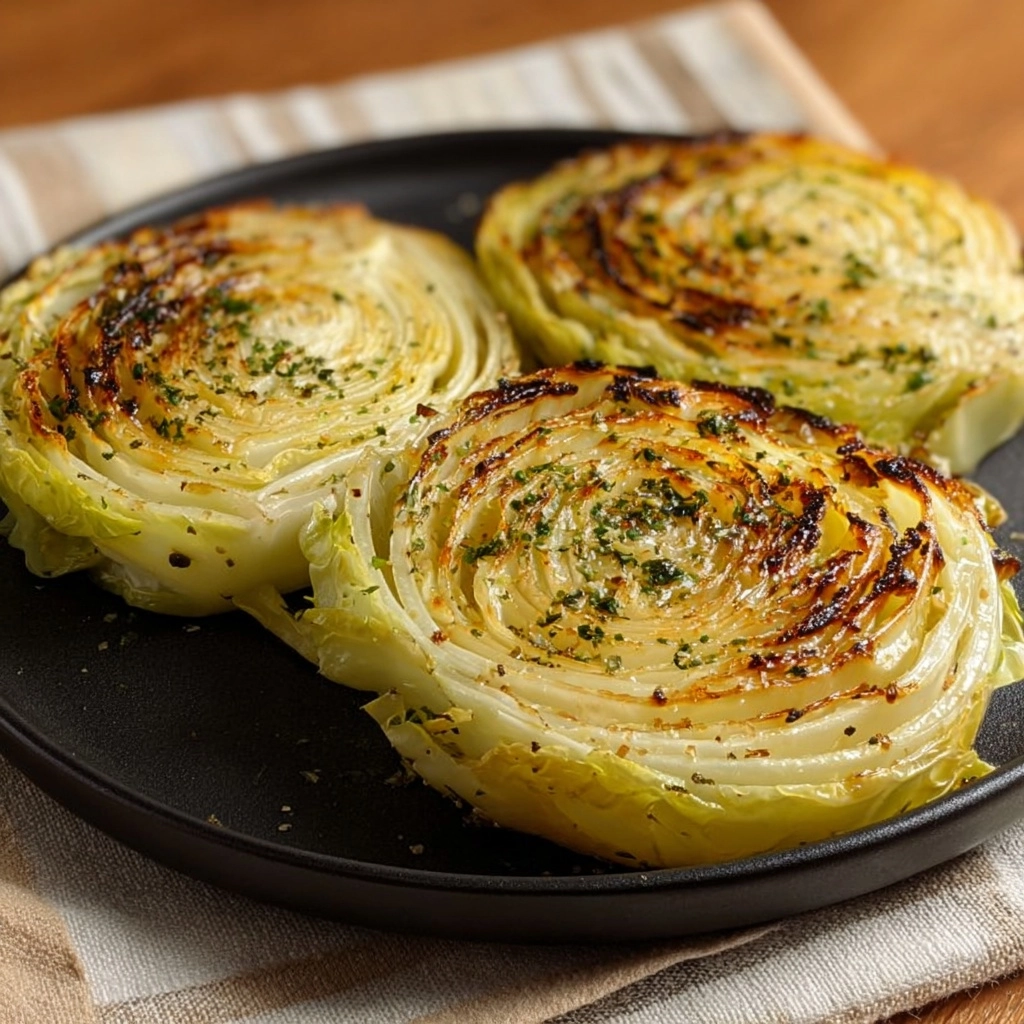 Sizzling Baked Cabbage Steaks Recipe - Recipe Image