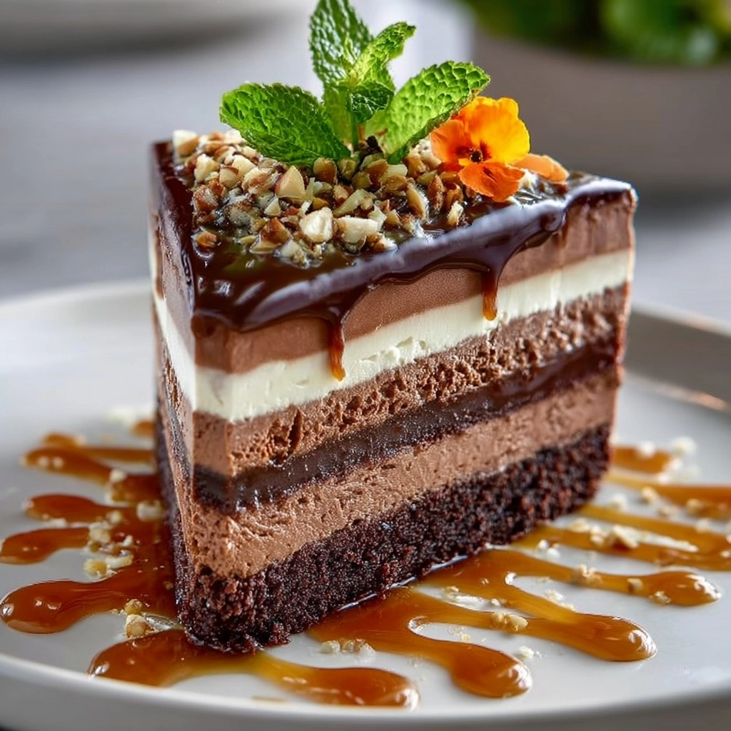 Decadent Layered Chocolate Mousse Cake Recipe