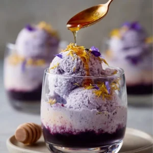 rfly Pea Blossom Mousse with Lemon Syrup Recipe