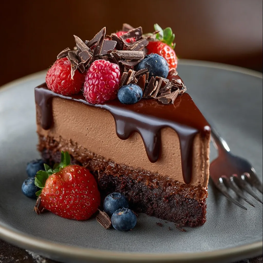 Decadent No-Bake Chocolate Dream Cheesecake Recipe - Recipe Image
