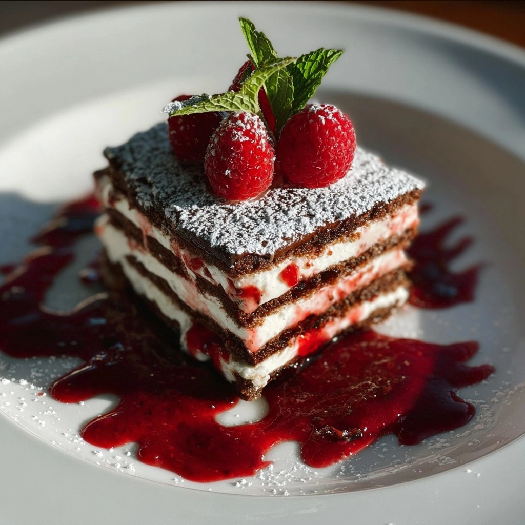 Decadent Layered Raspberry Chocolate Dessert Dream Recipe - Recipe Image