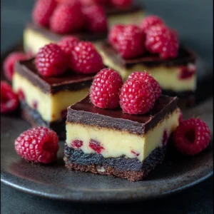 Decadent Raspberry Swirled Brownie Cheesecake Bars Recipe