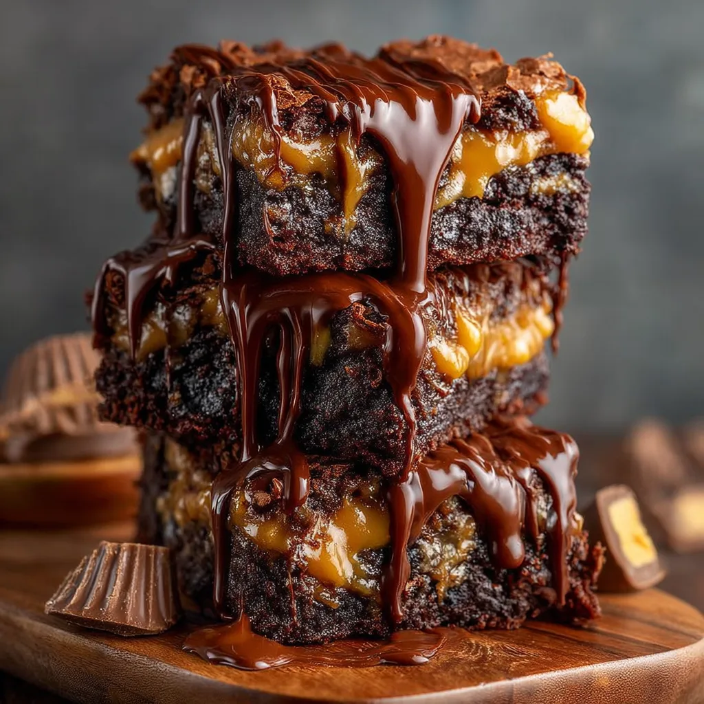 Decadent Fudgy Brownies Loaded with Snickers Chunks Recipe - Recipe Image