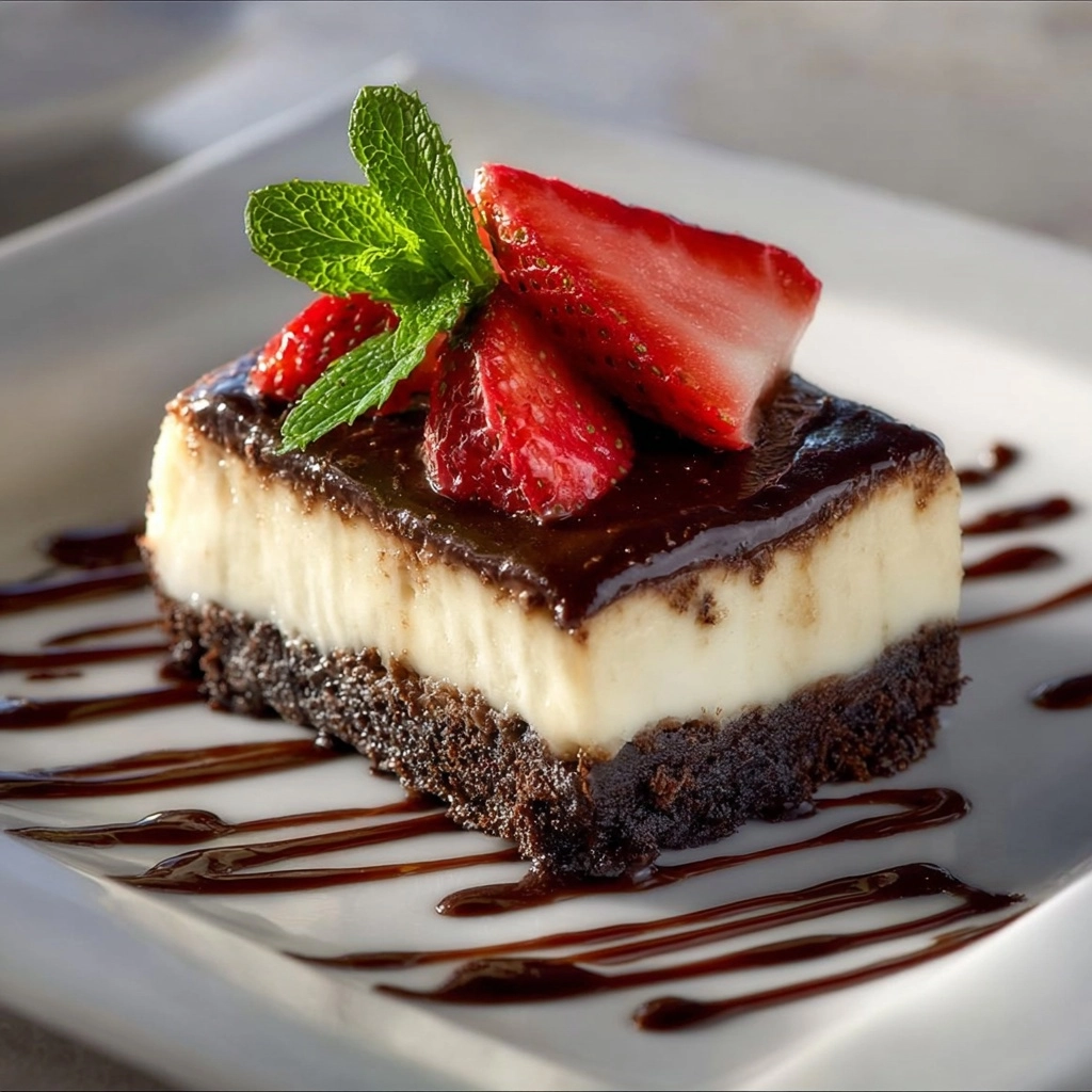 Decadent Cheesecake with a Fudgy Brownie Base Recipe