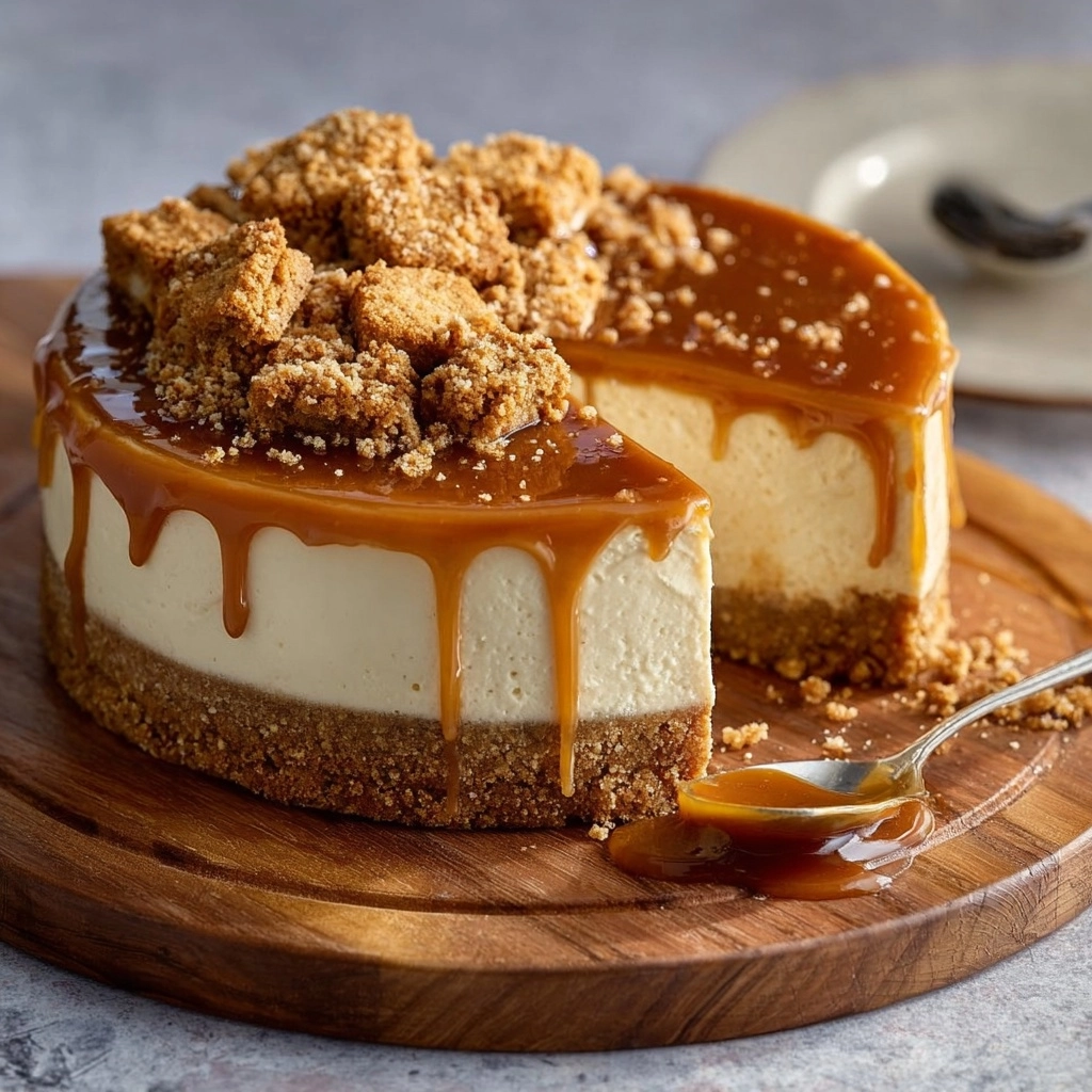 Creamy Biscoff Dream Cheesecake with Buttery Cookie Crust Recipe
