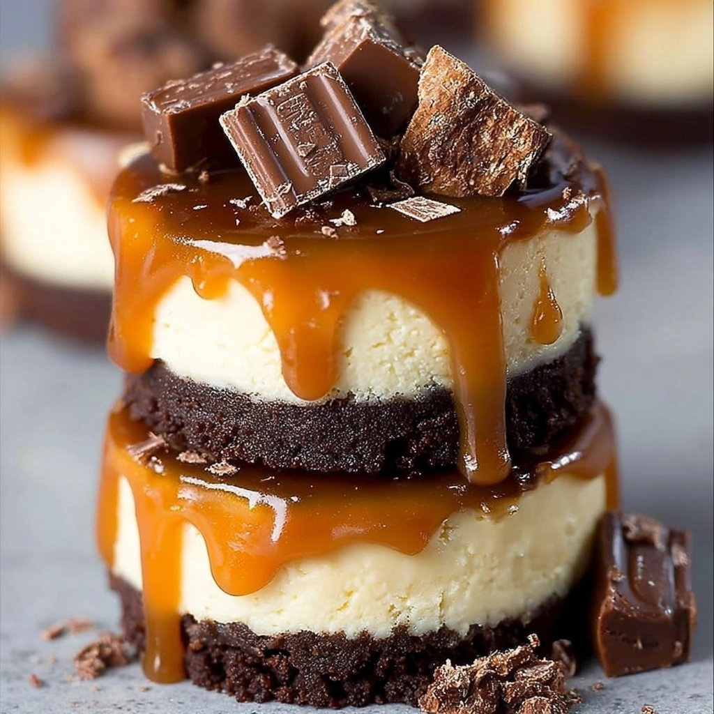 No Bake Chocolate Caramel Cheesecake Bites Recipe