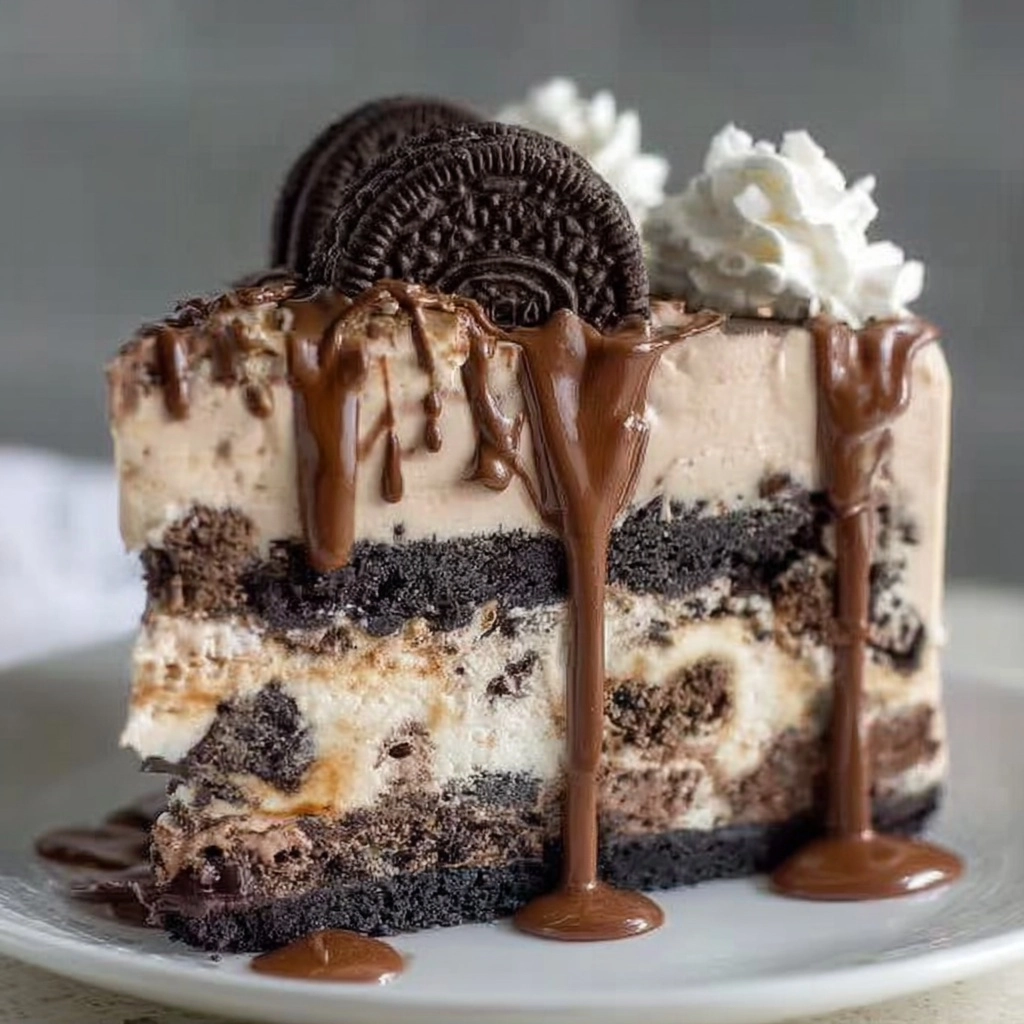 Mocha Brownie Ice Cream Cake Recipe