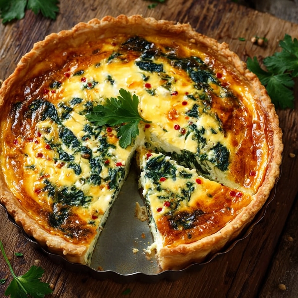 Elegant Ricotta and Spinach Quiche Recipe