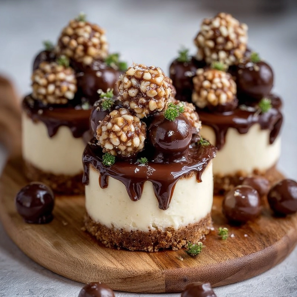 Mini Cheesecakes with Chocolate Ganach Recipe