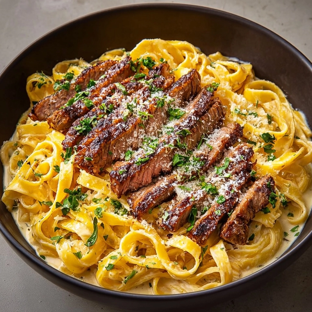 Creamy Cajun Steak Alfredo Recipe