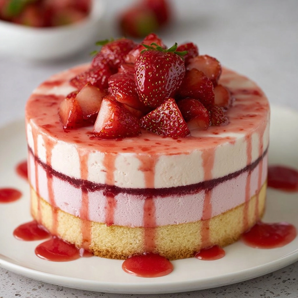 Strawberry Mousse Cake Recipe
