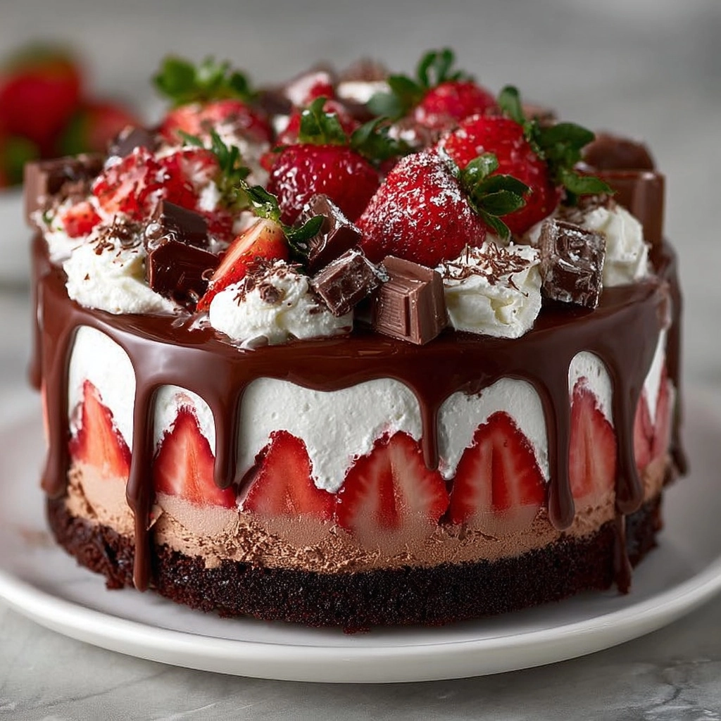 Strawberry Chocolate Mousse Cake Recipe