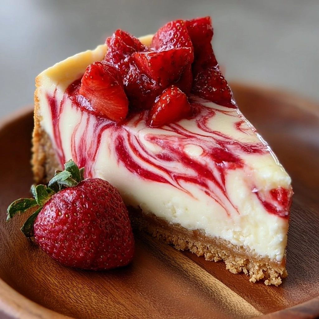 Strawberry Swirl Cheesecake Recipe