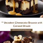 Caramel & Chocolate Ganache Cheesecake Brownie Recipe