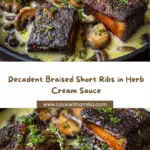 Braised Short Ribs in Creamy Herb Sauce Recipe