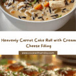 Carrot Cake Roll with Cream Cheese Frosting Filling Recipe