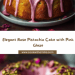 Rose Pistachio Cake with Pink Glaze Recipe