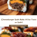 Beef Bacon Cheeseburger Sushi Rolls Recipe