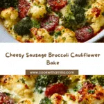 Cheesy Broccoli and Cauliflower Bake Recipe
