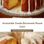 Vanilla Buttermilk Pound Cake with Creamy Glaze Recipe