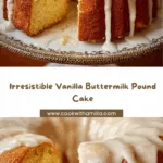 Vanilla Buttermilk Pound Cake with Creamy Glaze Recipe