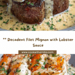 Filet Mignon with Shrimp & Lobster Cream Sauce Recipe