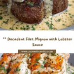 Filet Mignon with Shrimp & Lobster Cream Sauce Recipe