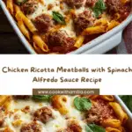 Chicken Ricotta Meatballs with Spinach Alfredo Sauce Recipe