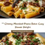 Cheesy Meatballs Pasta Bake Recipe