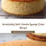 Fluffy and Soft Vanilla Sponge Cake Recipe