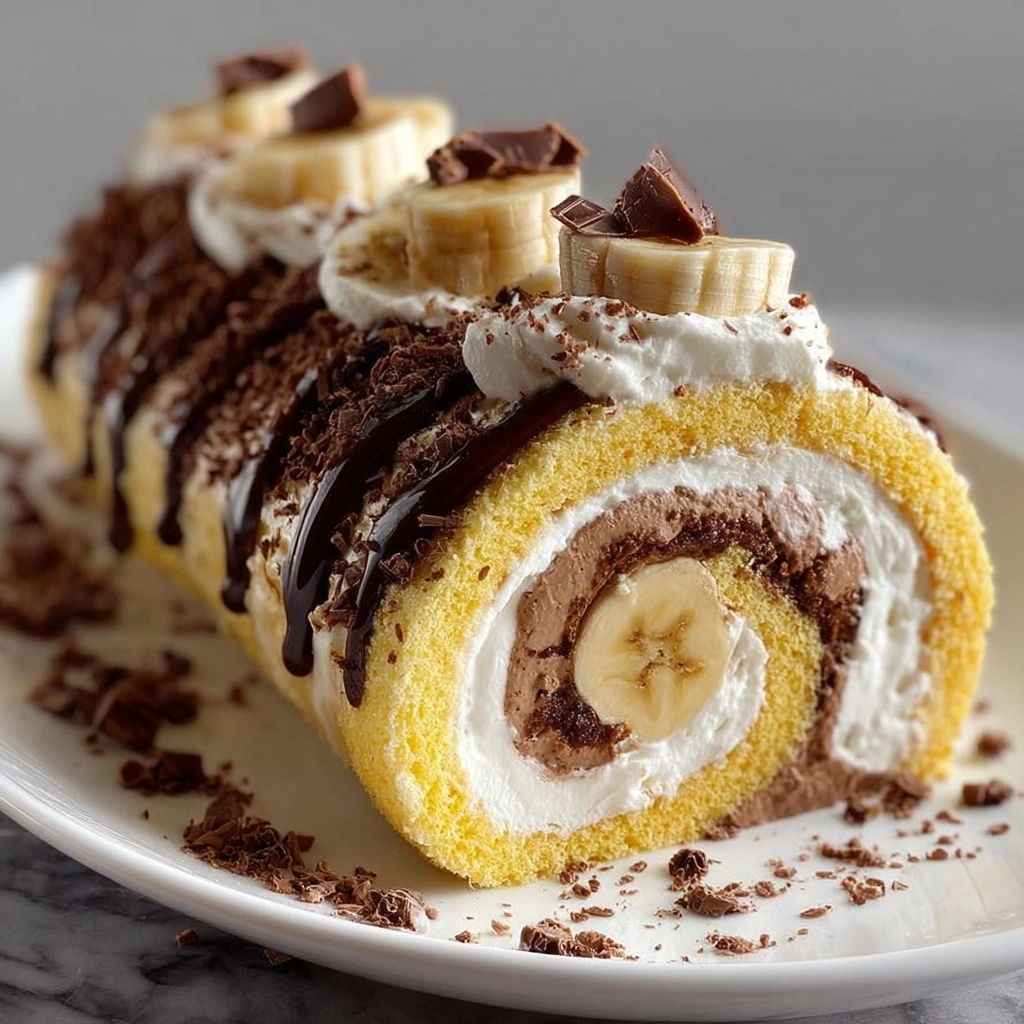 Luscious Banana Chocolate Dream Roll Recipe 3 Luscious Banana Chocolate Dream Roll Recipe - Recipe Image