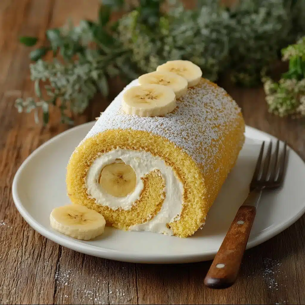 Banana Cream Cheesecake Roll Recipe - Recipe Image