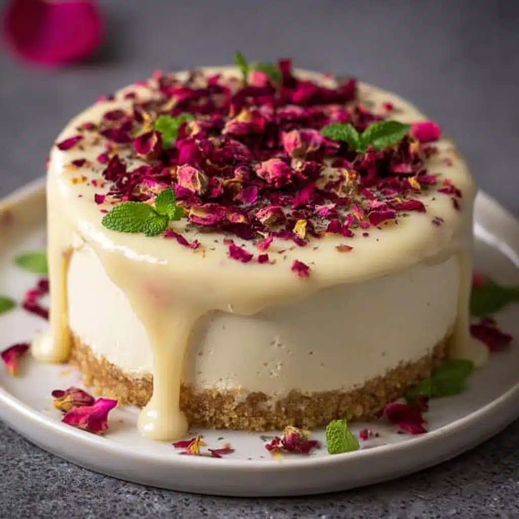 White Chocolate & Rose Cheesecake Recipe